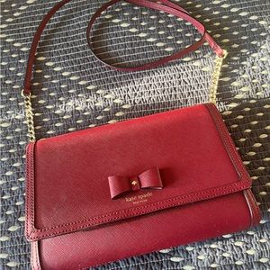 Like new kate spade maroon crossbody bag.
